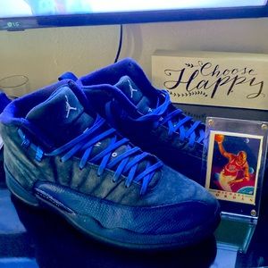 Jordan 12 blue velvet royal blue suede size 11